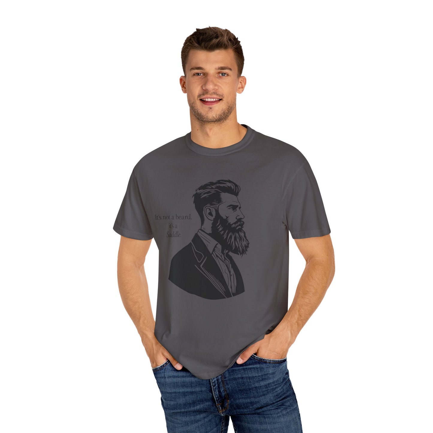It’s Not a Beard, It’s a Saddle – Men’s Tee